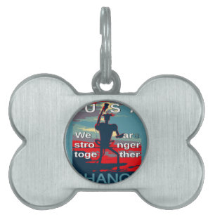 Placa Para Mascotas Patriotic USA Hope Graphic Art Print Design