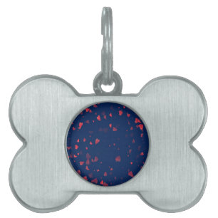 Placa Para Mascotas Patrón cardíaco 40