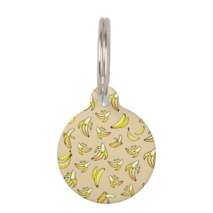 Placa Para Mascotas Patrón de banana