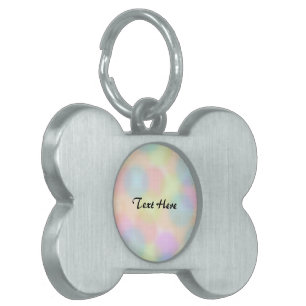 Placa Para Mascotas Patrón de círculo geométrico de arcoiris colorido