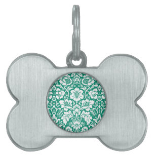 Placa Para Mascotas Patrón de Damasco 10