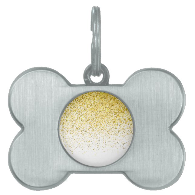 Placa Para Mascotas Patrón de degradado de brillo 1 (Frente)