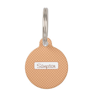 Placa Para Mascotas Patrón de diamantes clásico