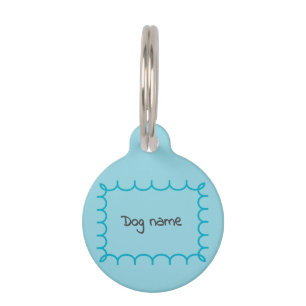 Placa Para Mascotas Patrón de gingham