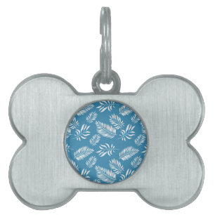 Placa Para Mascotas Patrón de hojas 13