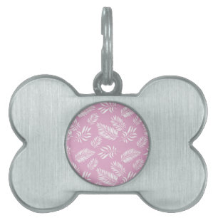 Placa Para Mascotas Patrón de hojas 15