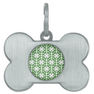 Placa Para Mascotas Patrón De Hojas, Patrón De Hojas, Hojas Verdes