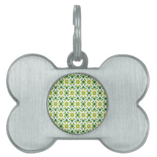 Placa Para Mascotas Patrón de hojas, Patrón de hojas, Hojas verdes