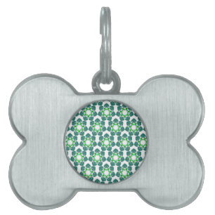 Placa Para Mascotas Patrón De Hojas, Patrón De Hojas, Hojas Verdes