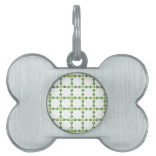 Placa Para Mascotas Patrón de hojas, patrón de hojas, hojas verdes