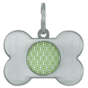 Placa Para Mascotas Patrón de hojas, patrón de hojas, hojas verdes