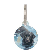 Patrón de Labrador Negro Nadando