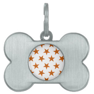 Placa Para Mascotas Patrón de las estrellas doradas 6