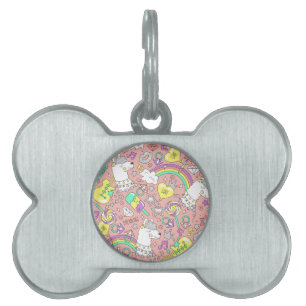 Placa Para Mascotas patrón de llama