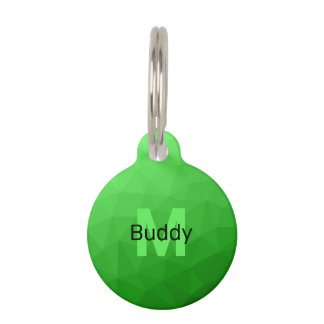 Placa Para Mascotas Patrón de malla de geometría de gradiente verde Li