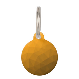 Placa Para Mascotas Patrón de malla geométrica de gradiente naranja