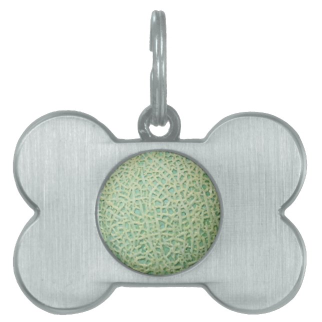 Placa Para Mascotas patrón de melón (Frente)