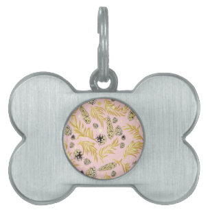 Placa Para Mascotas Patrón de navidades, Nieve de pino 4