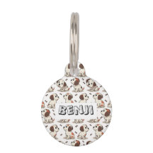 Patrón de perro de dibujos animados con diseño de 