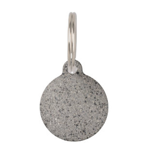 Placa Para Mascotas patrón de piedra en blanco y negro