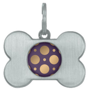 Placa Para Mascotas Patrón de puntos 15