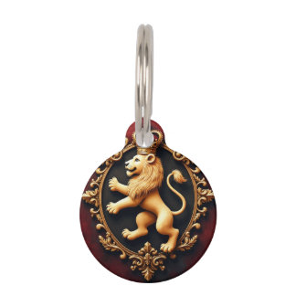 Placa Para Mascotas Patrón de tapiz heráldico real