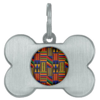 Placa Para Mascotas Patrón de tela Kente de estilo africano