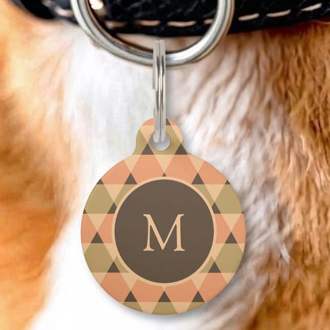 Placa Para Mascotas Patrón de triángulos (Subido por el creador)