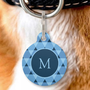 Placa Para Mascotas Patrón de triángulos