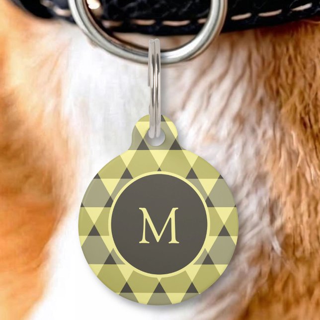 Placa Para Mascotas Patrón de triángulos (Subido por el creador)