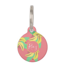 Patrón de vegetación de plátano rosa verde