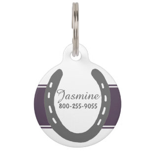 Placa Para Mascotas Patrón de zapatos equinos temáticos