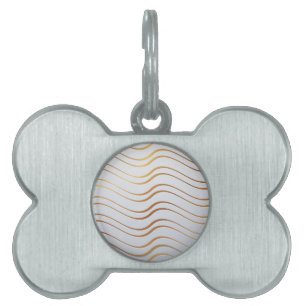 Placa Para Mascotas Patrón dorado 3