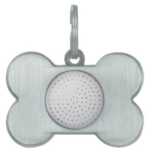 Placa Para Mascotas Patrón dorado 5