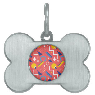 Placa Para Mascotas Patrón geométrico 2