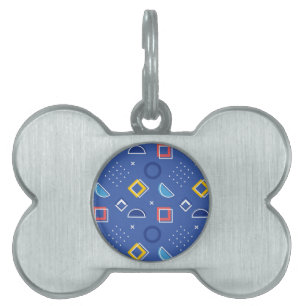 Placa Para Mascotas Patrón geométrico 3