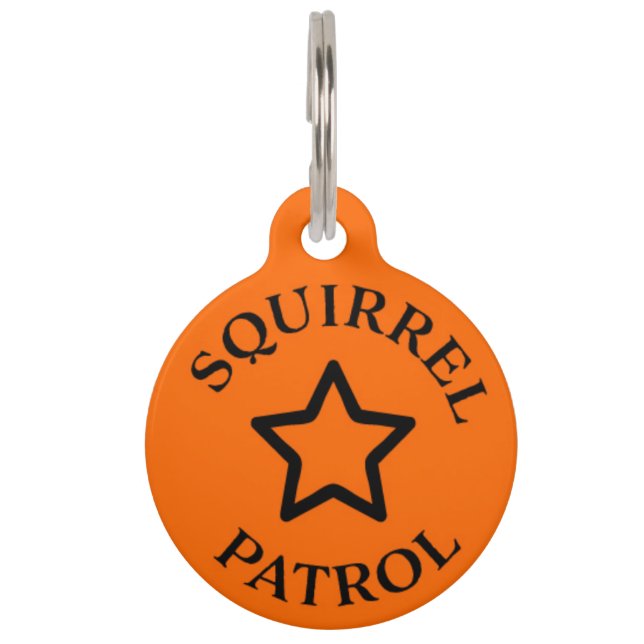 Placa Para Mascotas Patrulla de ardillas (Anverso)