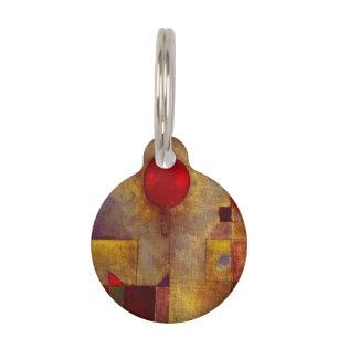 Placa Para Mascotas Paul Klee Globo Rojo Arte Abstracto Colorido 