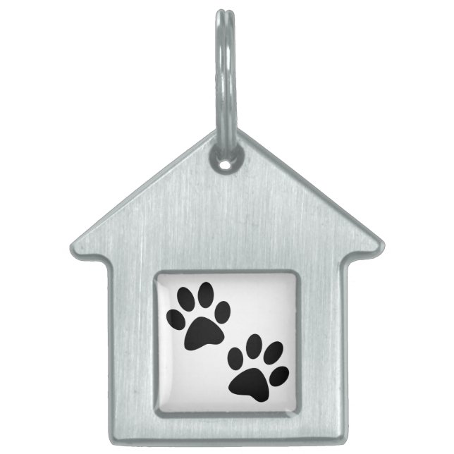 Placa Para Mascotas Paws (Frente)