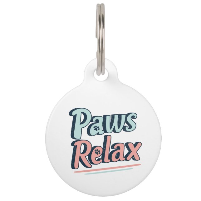 Placa Para Mascotas Paws Relax (Anverso)
