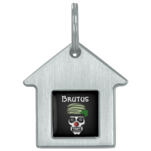 Placa Para Mascotas Payaso de Skeleton irlandés