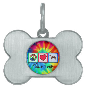 Placa Para Mascotas Paz, amor, Pitbulls