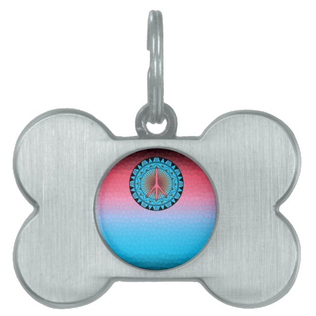 Placa Para Mascotas Paz ~ Sol (Frente)