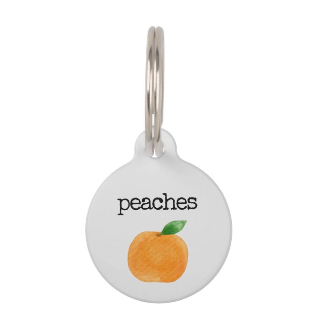 Placa Para Mascotas Peaches (Anverso)