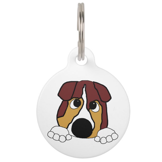 Placa Para Mascotas peeke red tri aussie (Anverso)