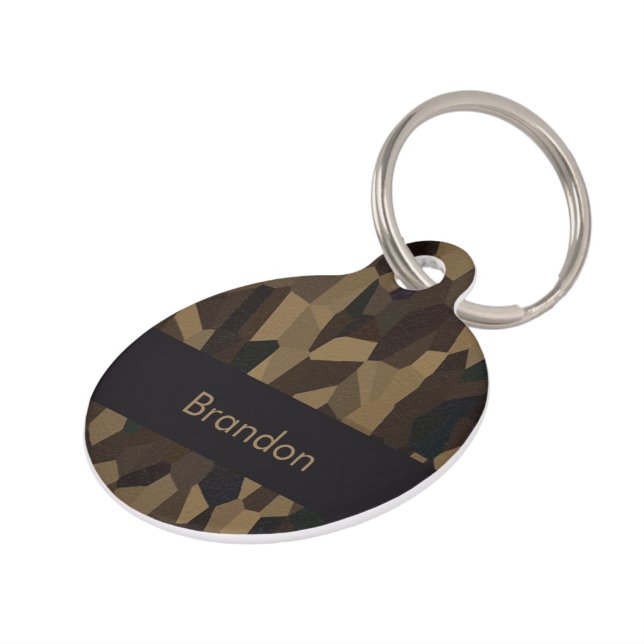 Placa Para Mascotas Pegatina de patrones de formas geométricas de colo (Lateral)