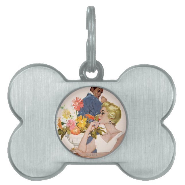 Placa Para Mascotas Pelea del aniversario (Frente)