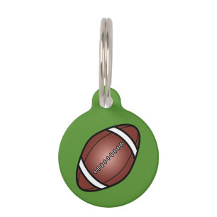 Placa Para Mascotas Pelota De Fútbol personalizado En Color De Fondo V