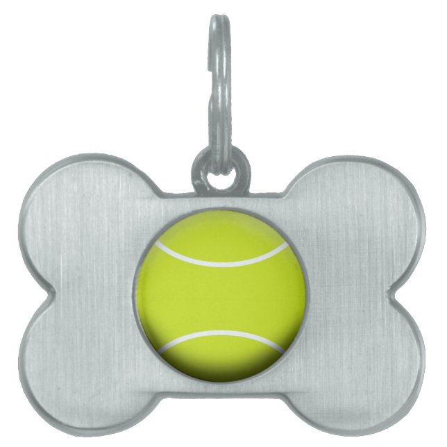 PLACA PARA MASCOTAS PELOTA DE TENIS (Frente)