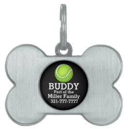 Placa Para Mascotas Pelota de tenis